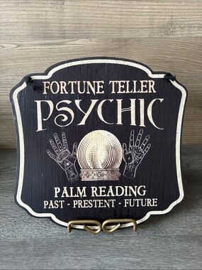 Halloween Decor Fortune Teller Psychic Palm Reading Sign
